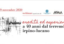 Eredità ed esperienze a 40 anni dal terremoto Irpino-Lucano