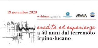 Eredità ed esperienze a 40 anni dal terremoto Irpino-Lucano